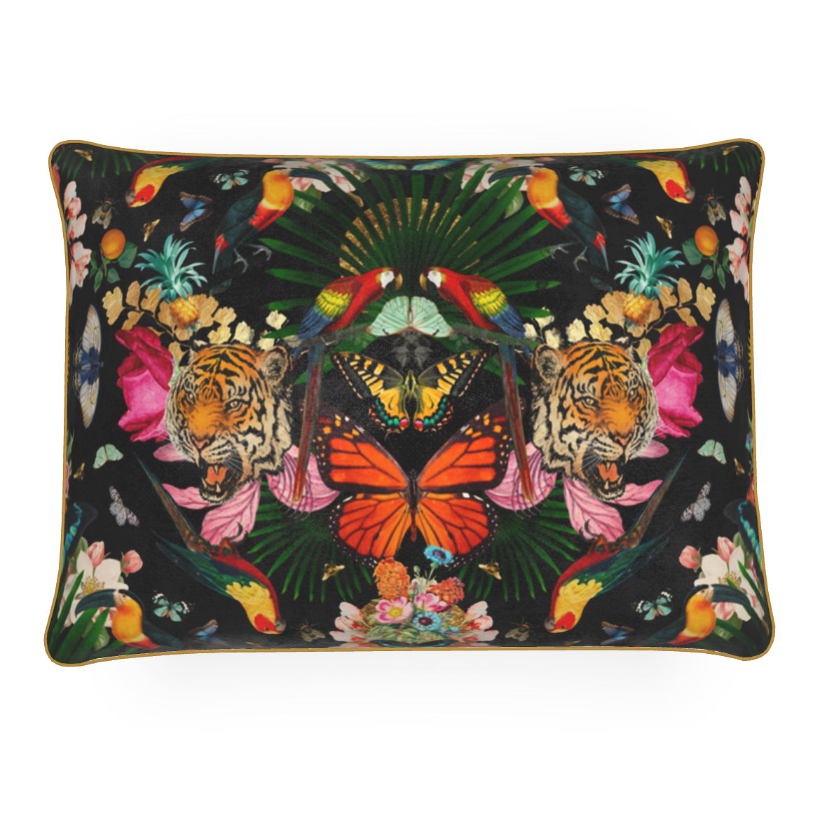 Paradise Lost 'Noir' - Luxury Velvet Cushion 50x35cm
