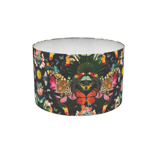 Paradise Lost 'Noir' Drum Lamp Shade - Lux Soft Touch Velvet