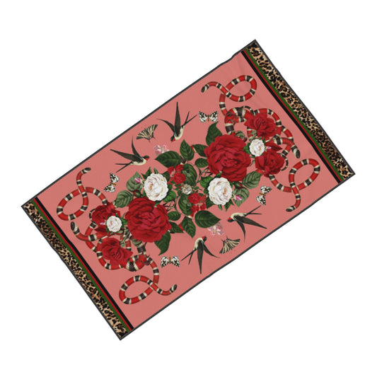 Rock 'N' Roses Beach Towel - Flamingo