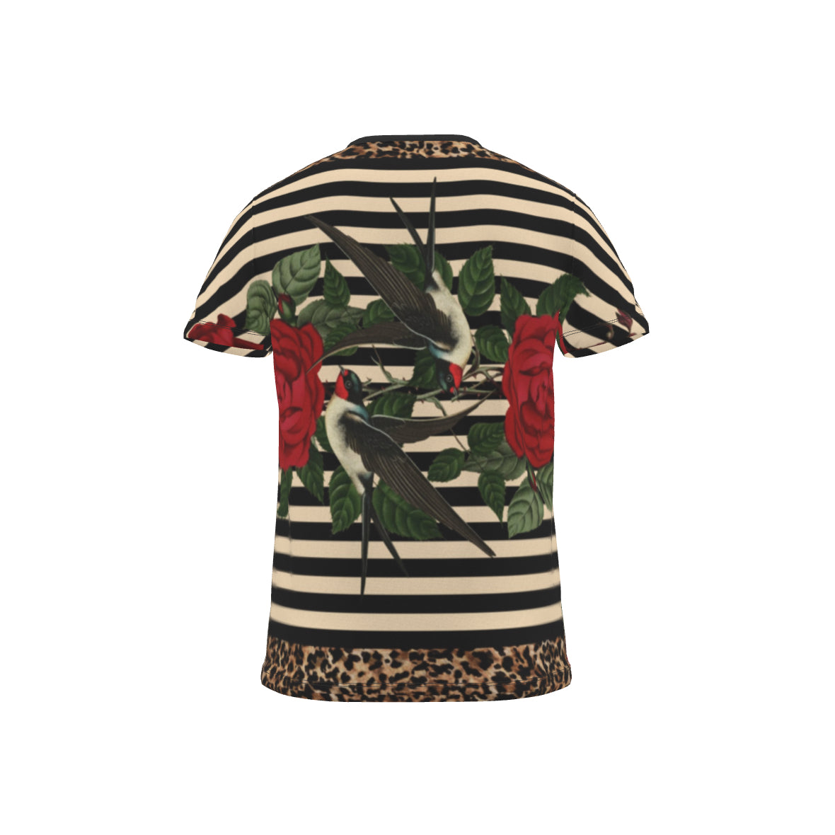 Rock 'N' Roses Unisex Round Neck T-Shirt - Stripe
