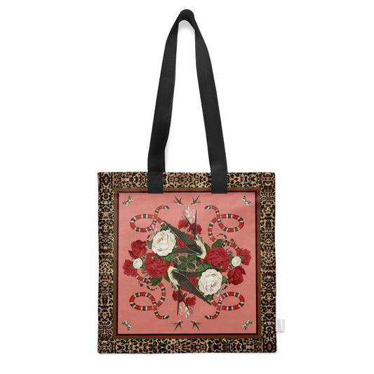 Rock 'N' Roses Tote Bag - Flamingo