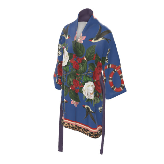 Rock 'N' Roses Silk Sensation Kimono - Admiral