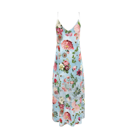 Madonna Sacred Heart Silk Slip Dress