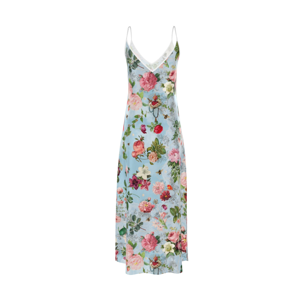 Madonna Sacred Heart Silk Slip Dress