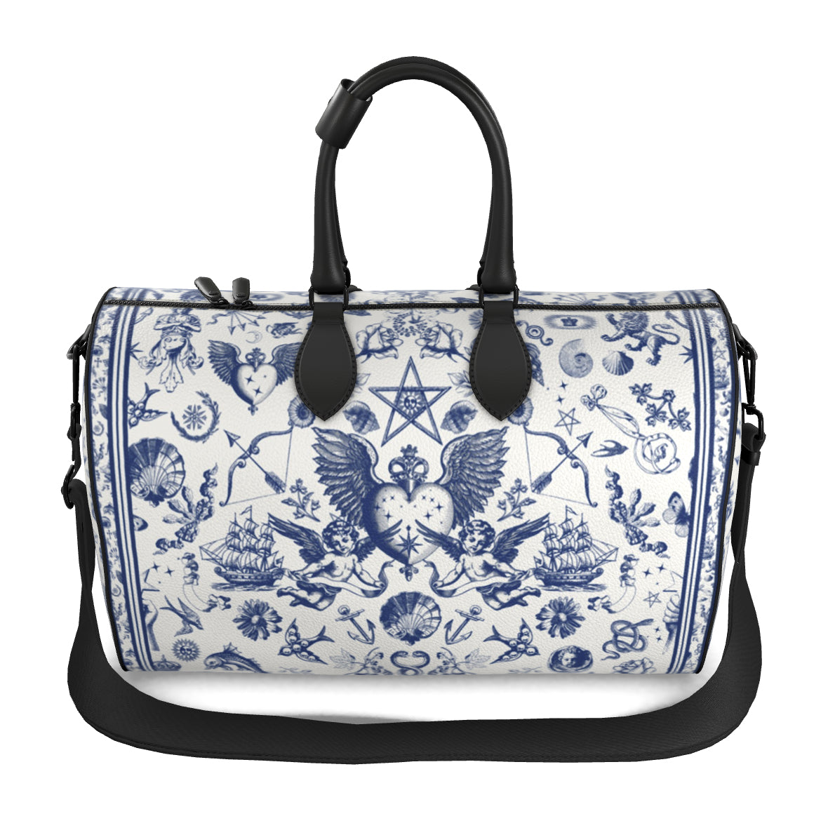 Tattoo Angel - Weekender Leather Duffle Bag