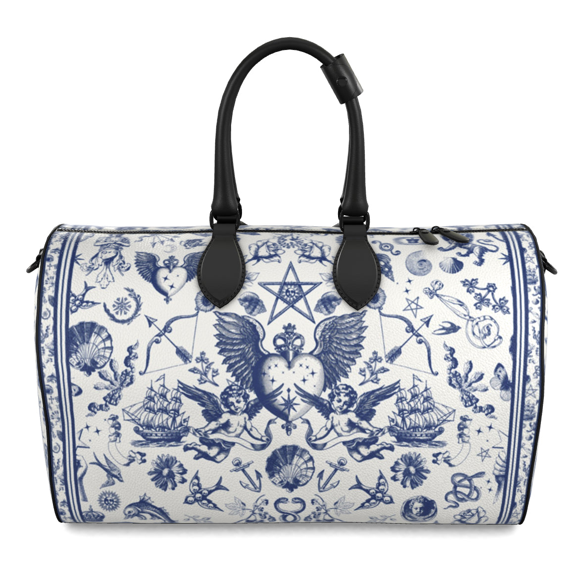Tattoo Angel - Weekender Leather Duffle Bag