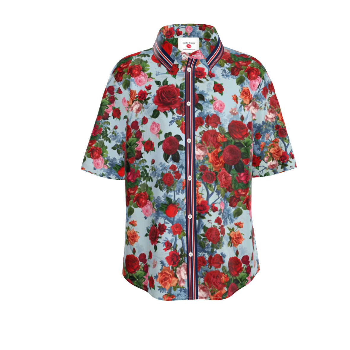 Rose Toile Unisex Silk Shirt