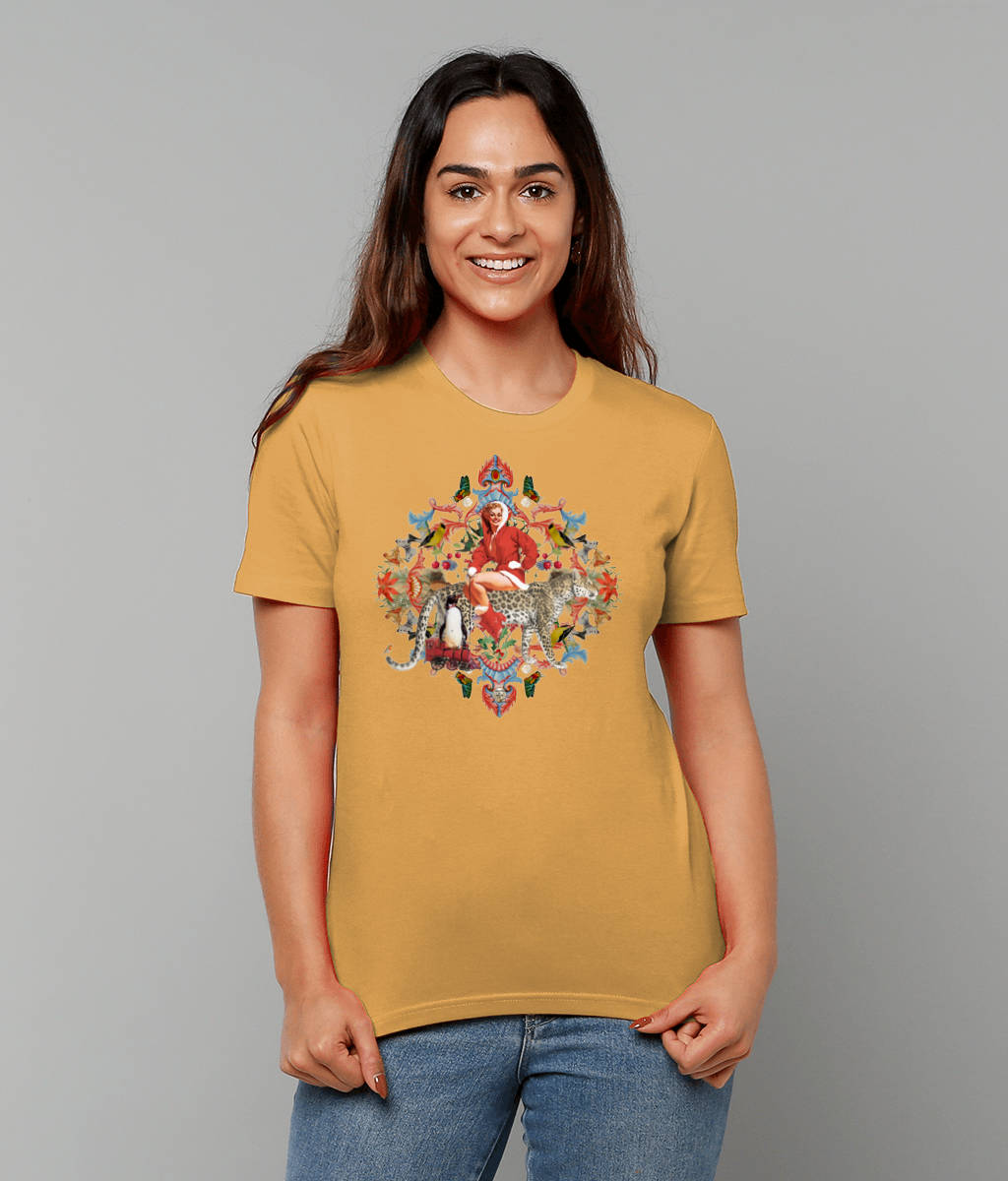 Noelle Organic Christmas T-Shirt - Vintage Yellow