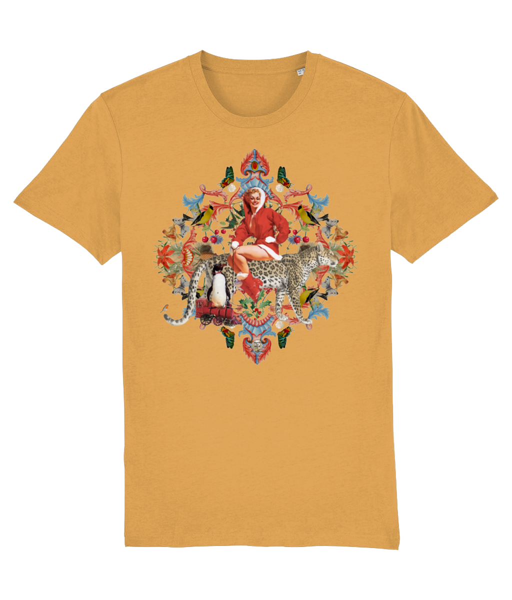Noelle Organic Christmas T-Shirt - Vintage Yellow