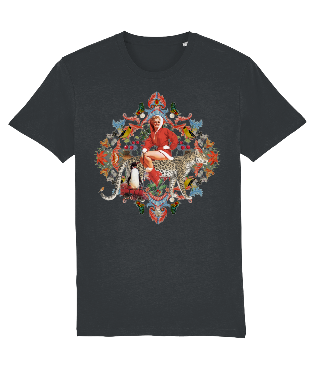 Noelle Organic Christmas T-Shirt - Vintage Black