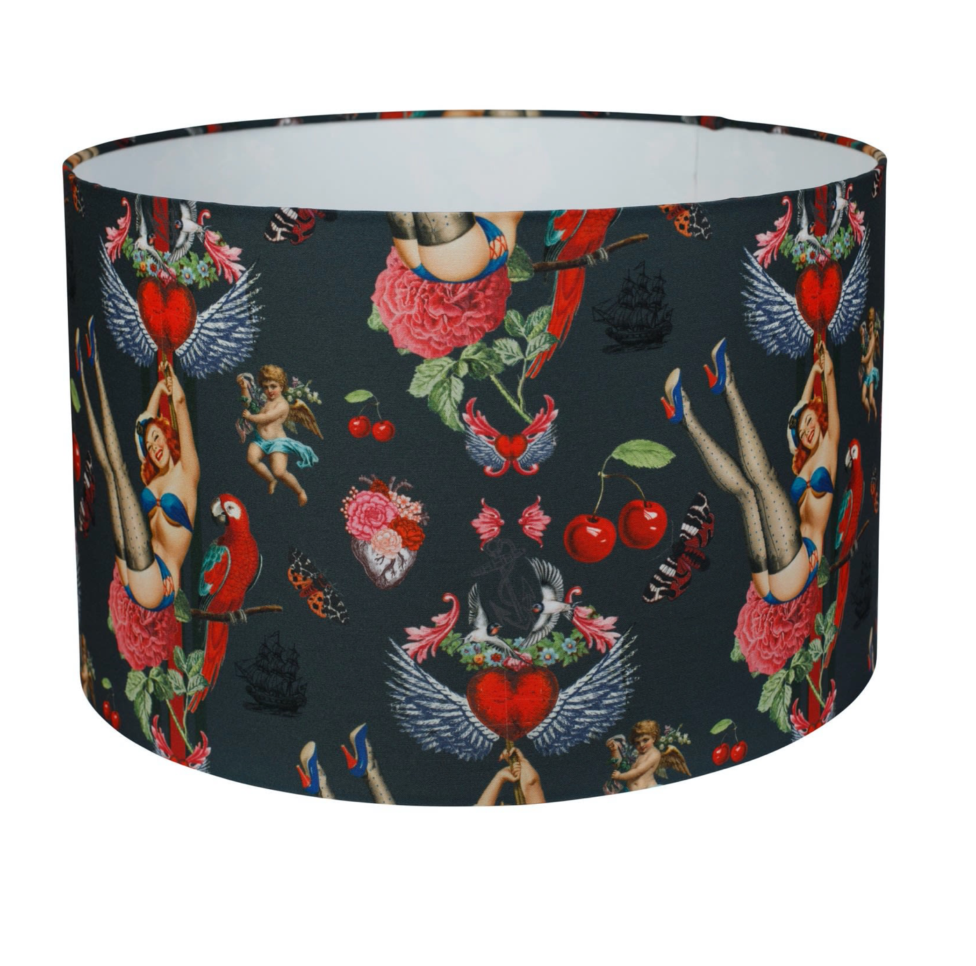 Cherry Love Bomb Drum Ceiling Lampshade Ink'd