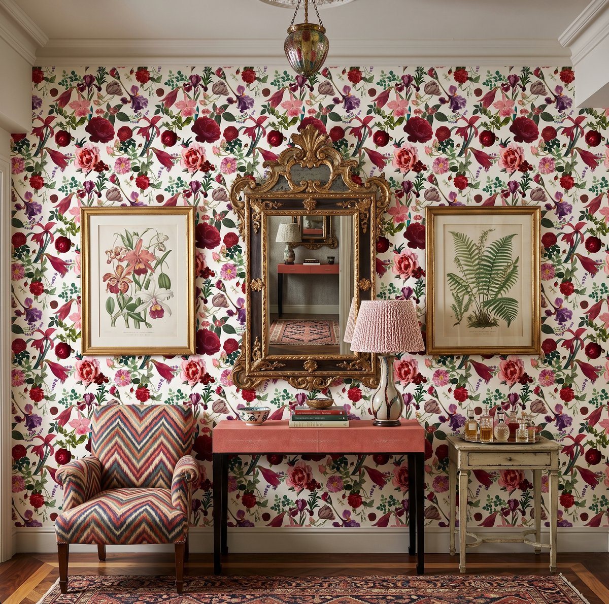Vintage Cream Antique Bloom Wallpaper