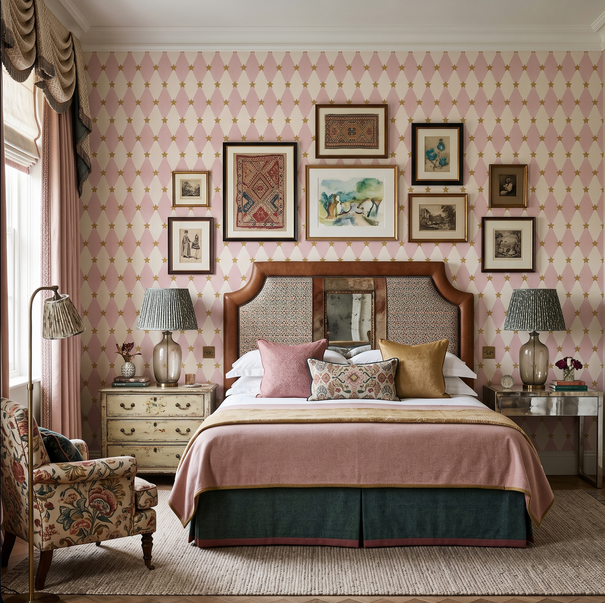Harlequin Stars Perlino Wallpaper