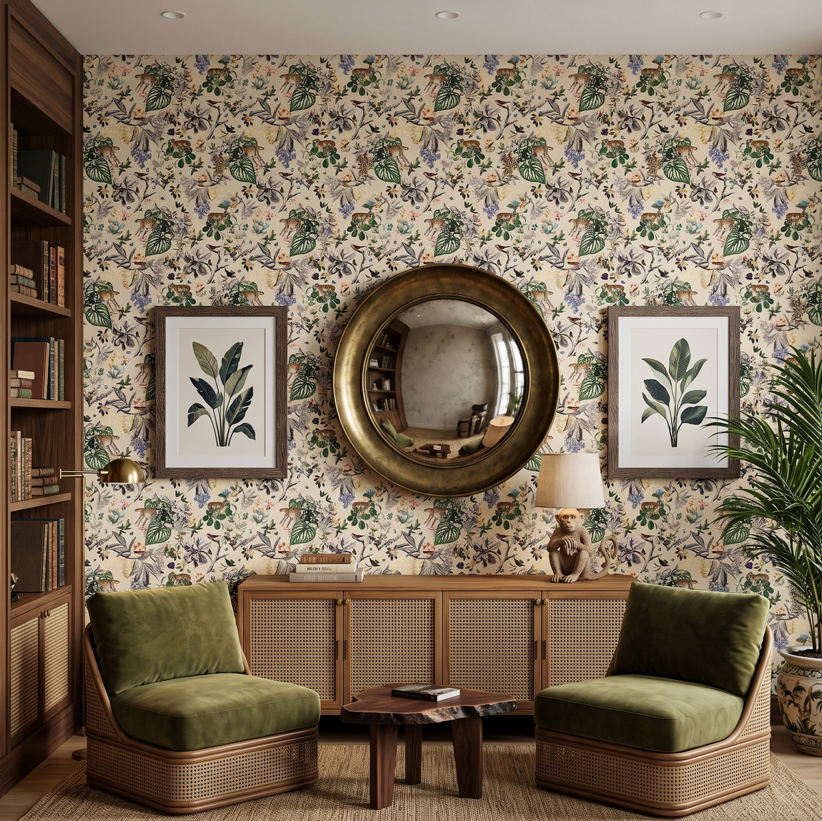 Wild Garden Antique Cream Wallpaper