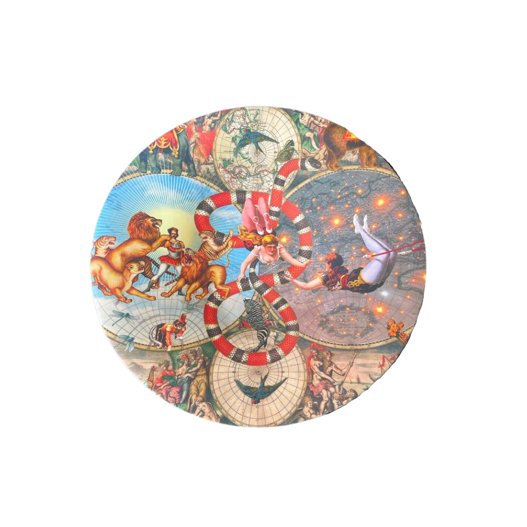 Luxury Maximalist Decorative Serving Bowl - Le Cirque du Monde Print