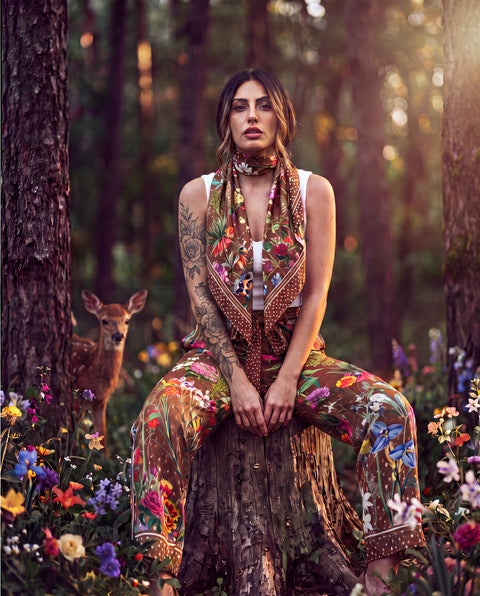 Bloom Fade Fawn Silk Kimono