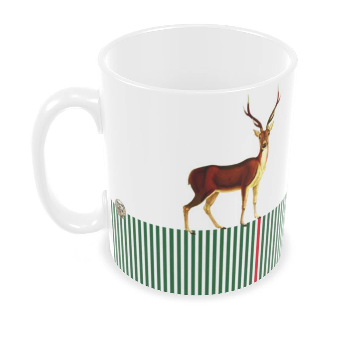 Candy Cane Deer Mug - Green