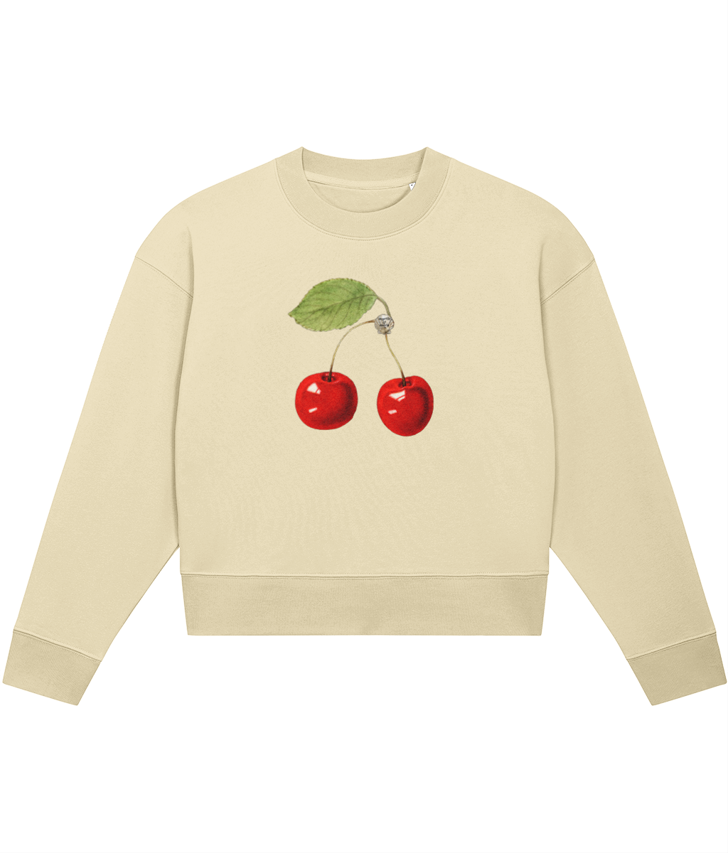 Cherry Bomb Organic Cropped Jumper - Buttercream