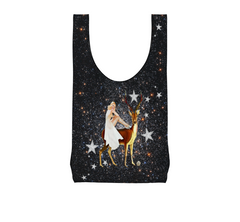 Festive Celeste parachute shopper