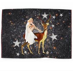 Festive Celeste Fabric Tea Towel