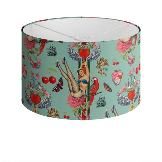 Cherry Love Bomb Drum Lampshade So Retro