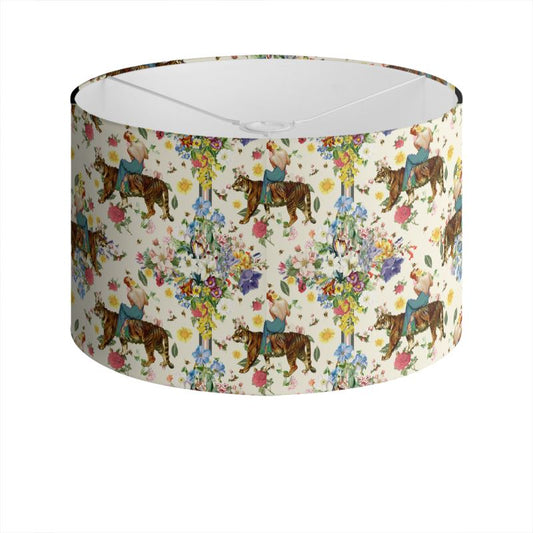 Tigerlily Drum Lampshade Ecru