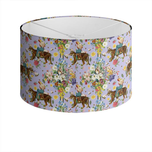 Tigerlily Drum Lampshade Periwinkle