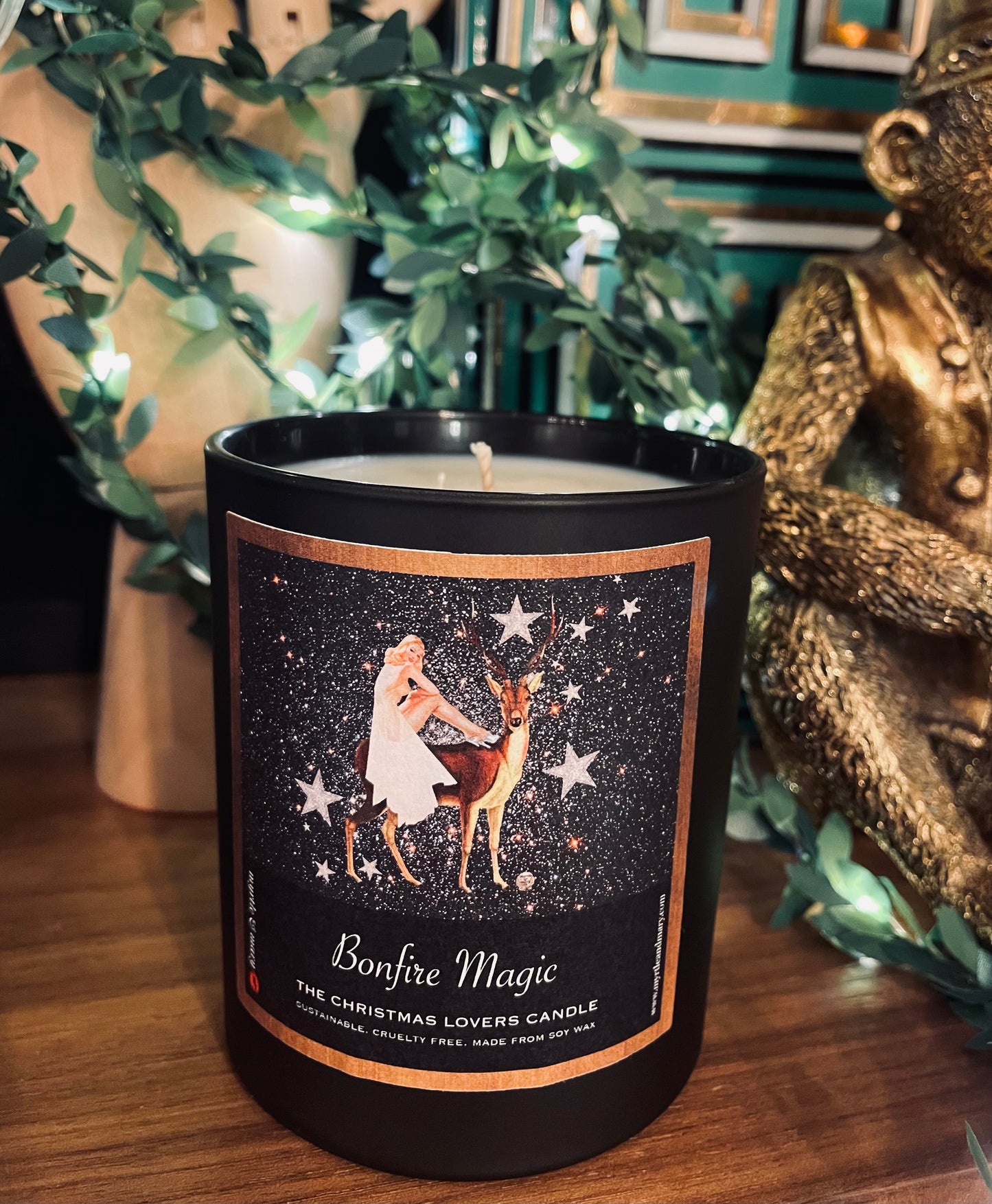 Festive Celeste Christmas Candle Bonfire Magic