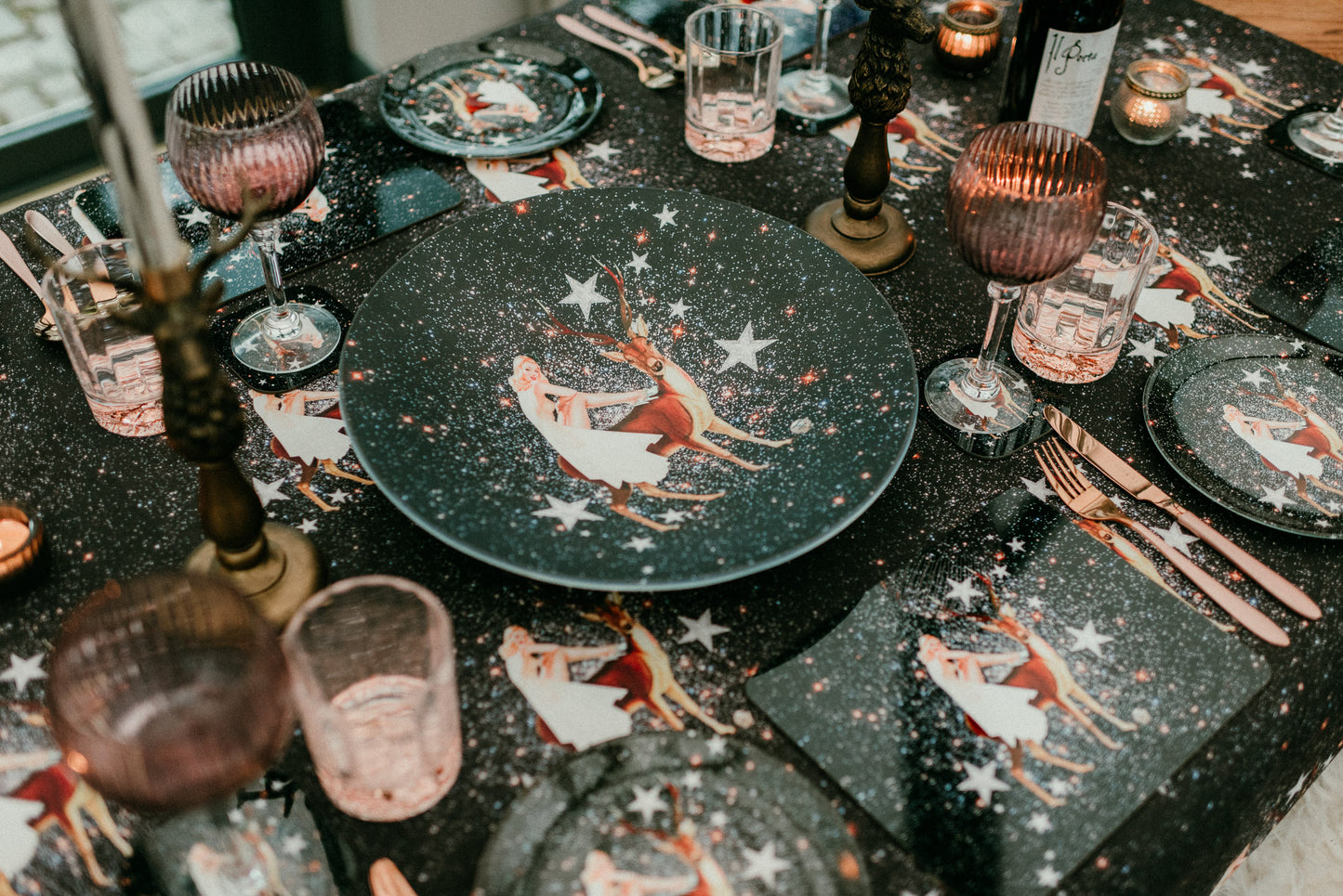 Festive Celeste Giant Serving Bowl
