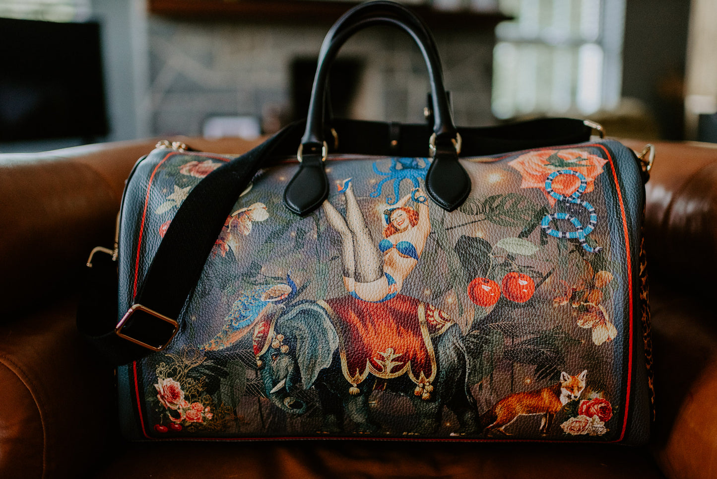 FiFi Weekender Leather Duffle Bag