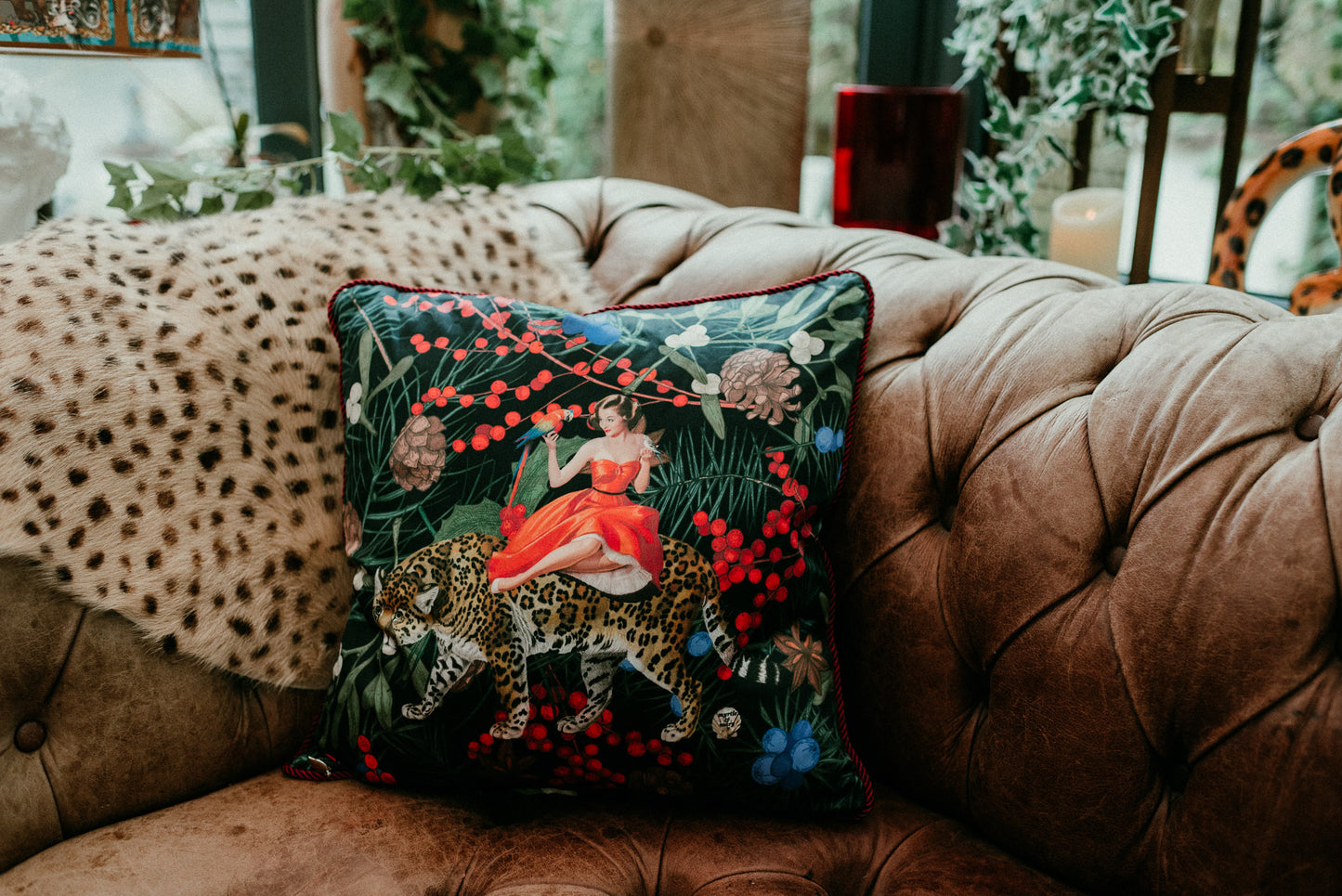 Festive Mary Silk Cushion