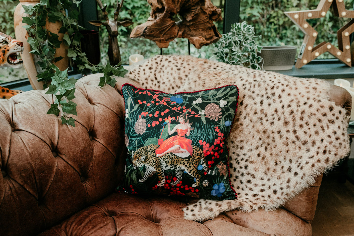 Festive Mary Silk Cushion