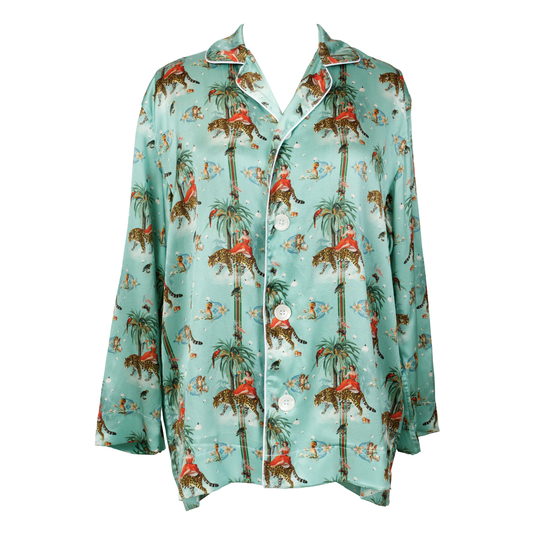 Garden of Eden Breakfast at Tiffany's Silk Pyjama Blouse