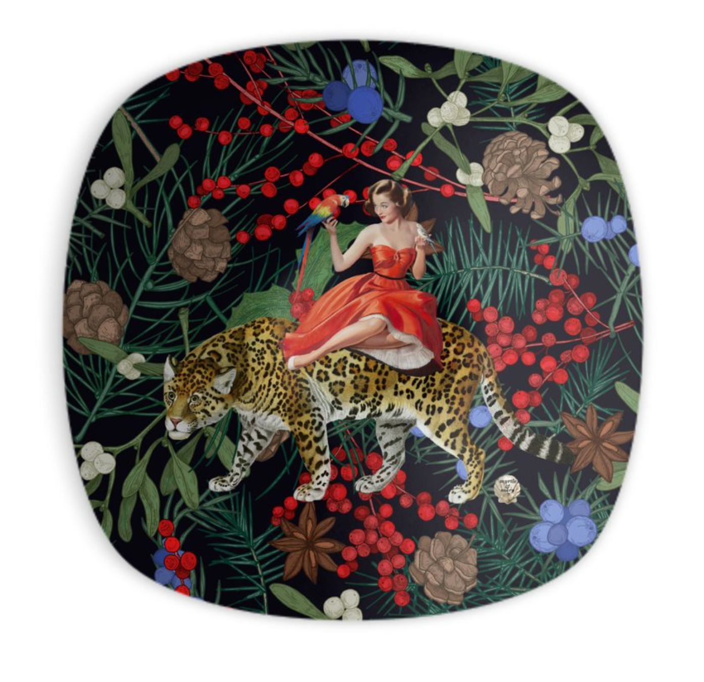 Festive Mary Square Bowl