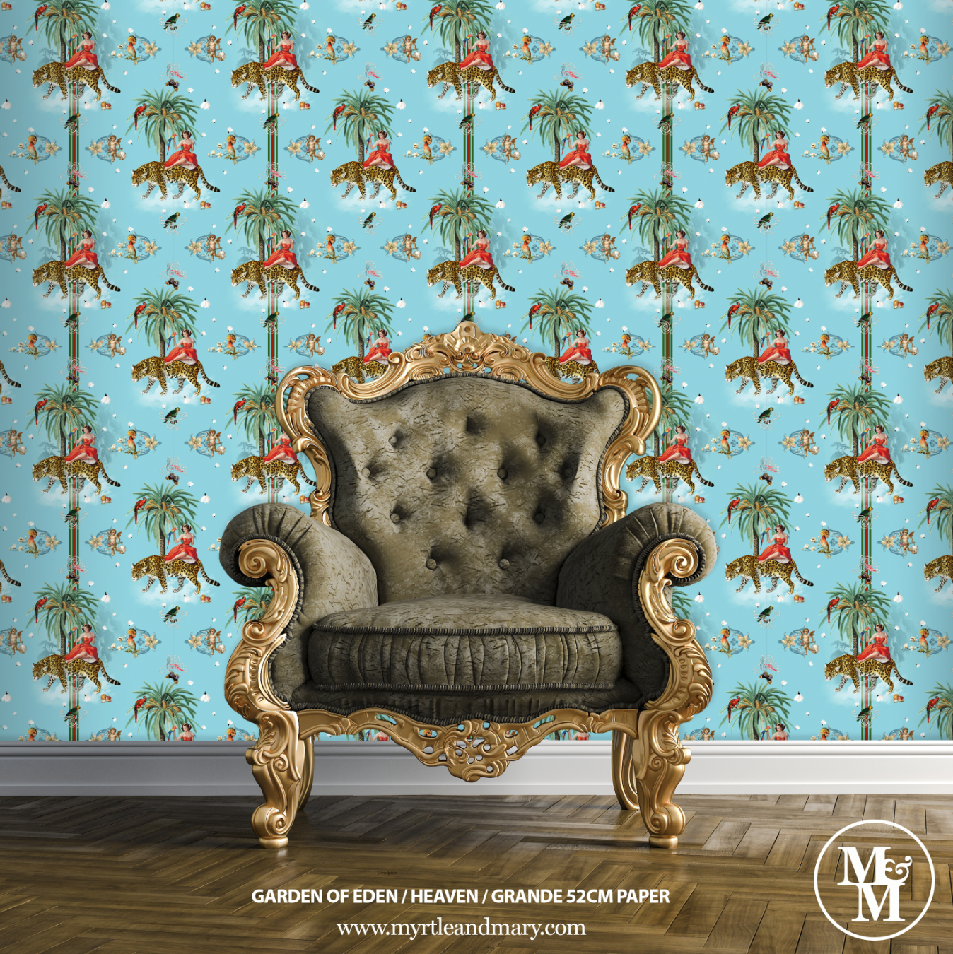 Garden of Eden Grande Wallpaper 52cm Heavenly