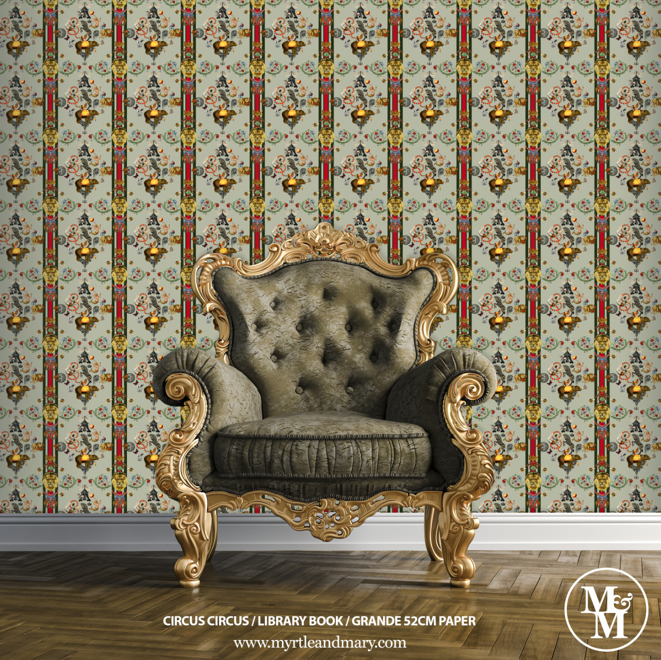 Circus Circus Grande Wallpaper 52cm Library Book