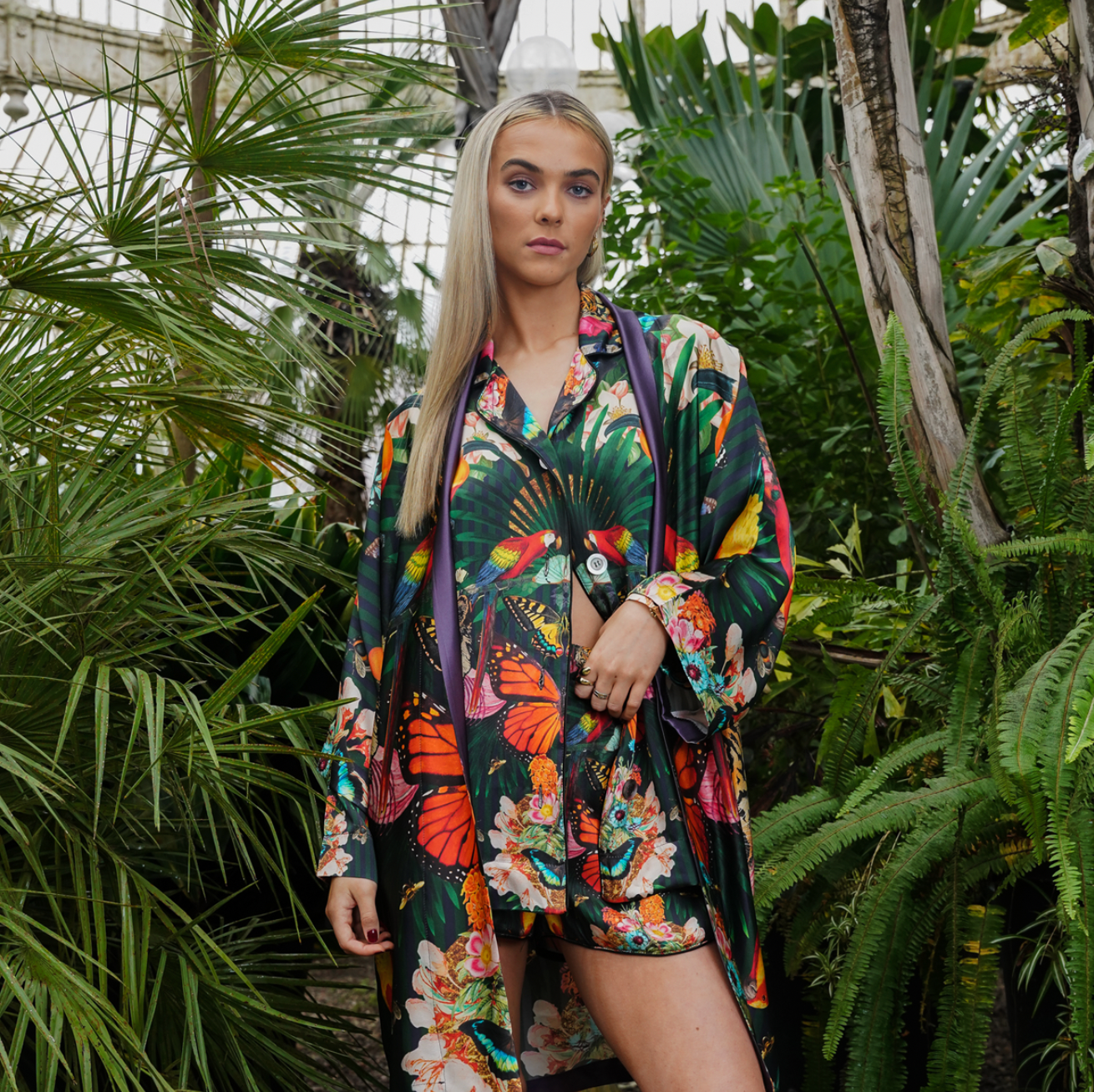 Paradise Lost "Night" - Women's Silk Pyjama Blouse