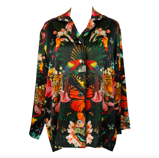 Paradise Lost "Night" - Women's Silk Pyjama Blouse