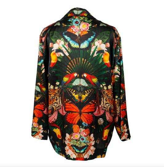 Paradise Lost "Night" - Silk Pyjamas with Shorts