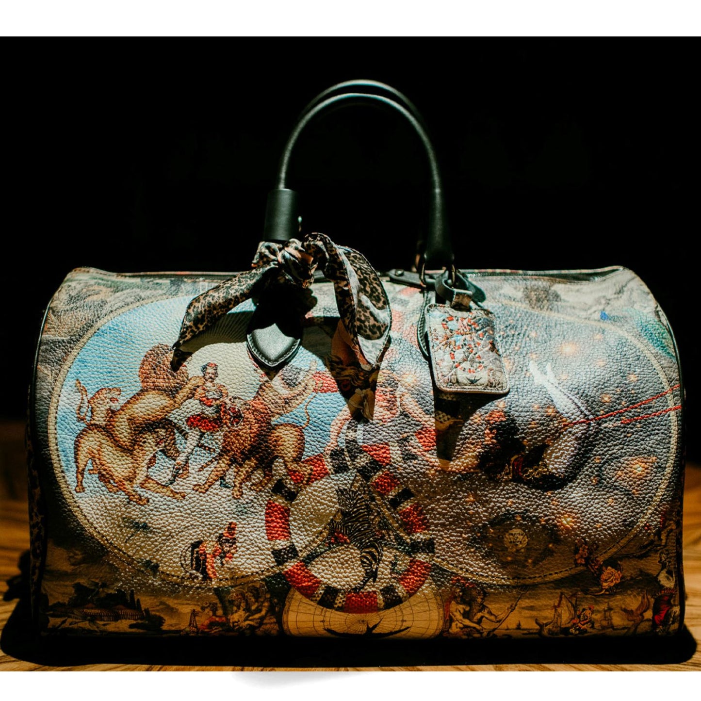 Le Cirque Du Monde Weekender Leather Duffle Bag