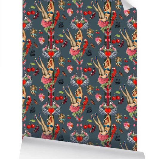 Cherry Love Bomb Petite Wallpaper 70cm Ink'd