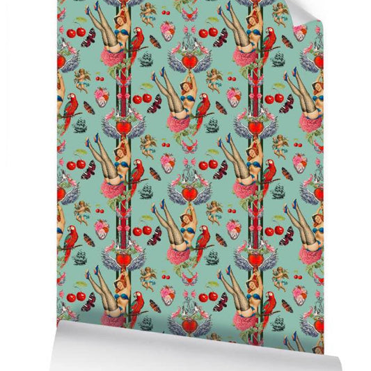 Cherry Love Bomb Petite Wallpaper 70cm So Retro