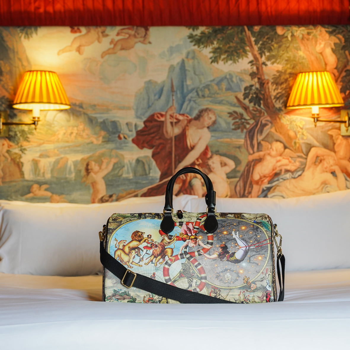 Le Cirque Du Monde Weekender Leather Duffle Bag