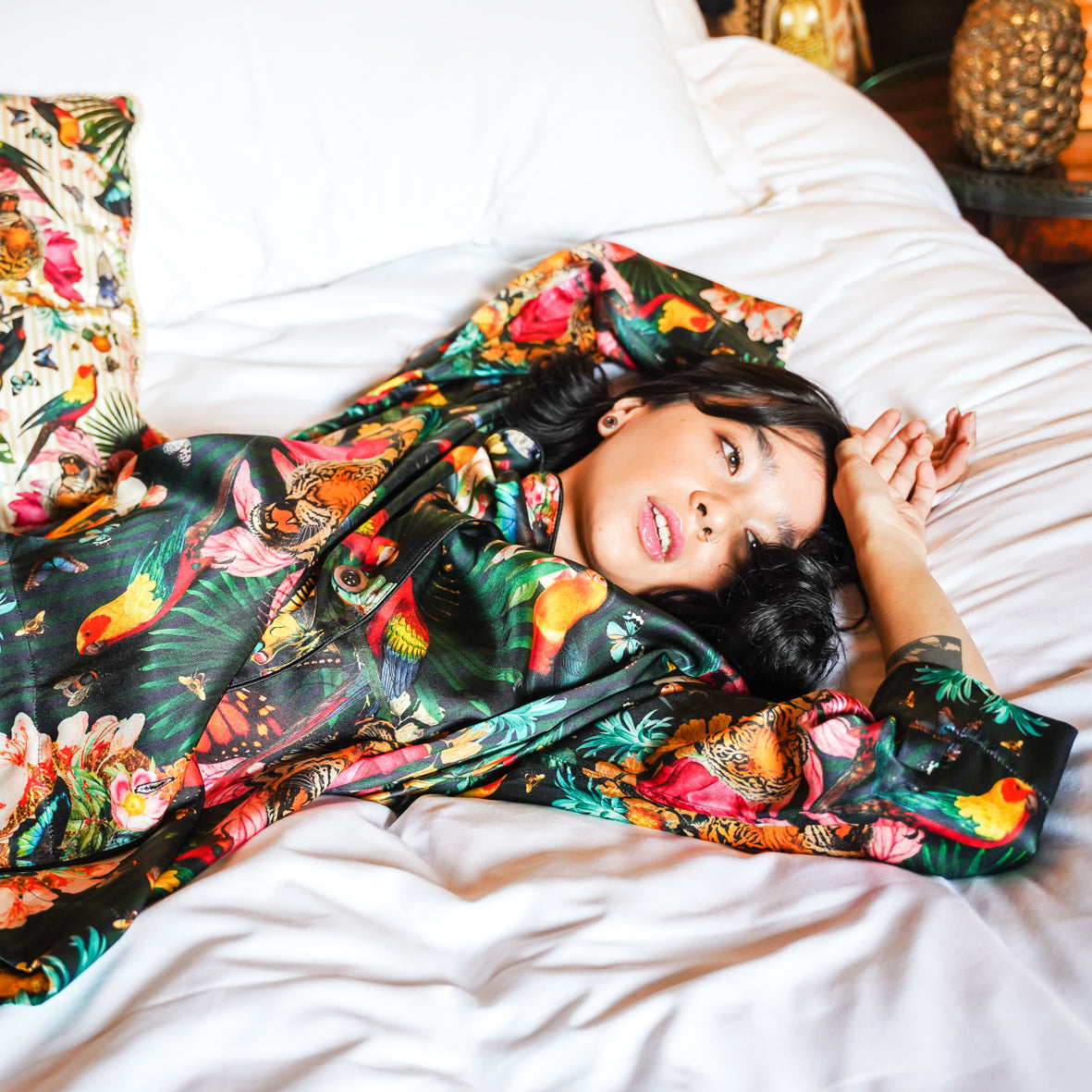 Paradise Lost "Night" - Silk Pyjama Shorts