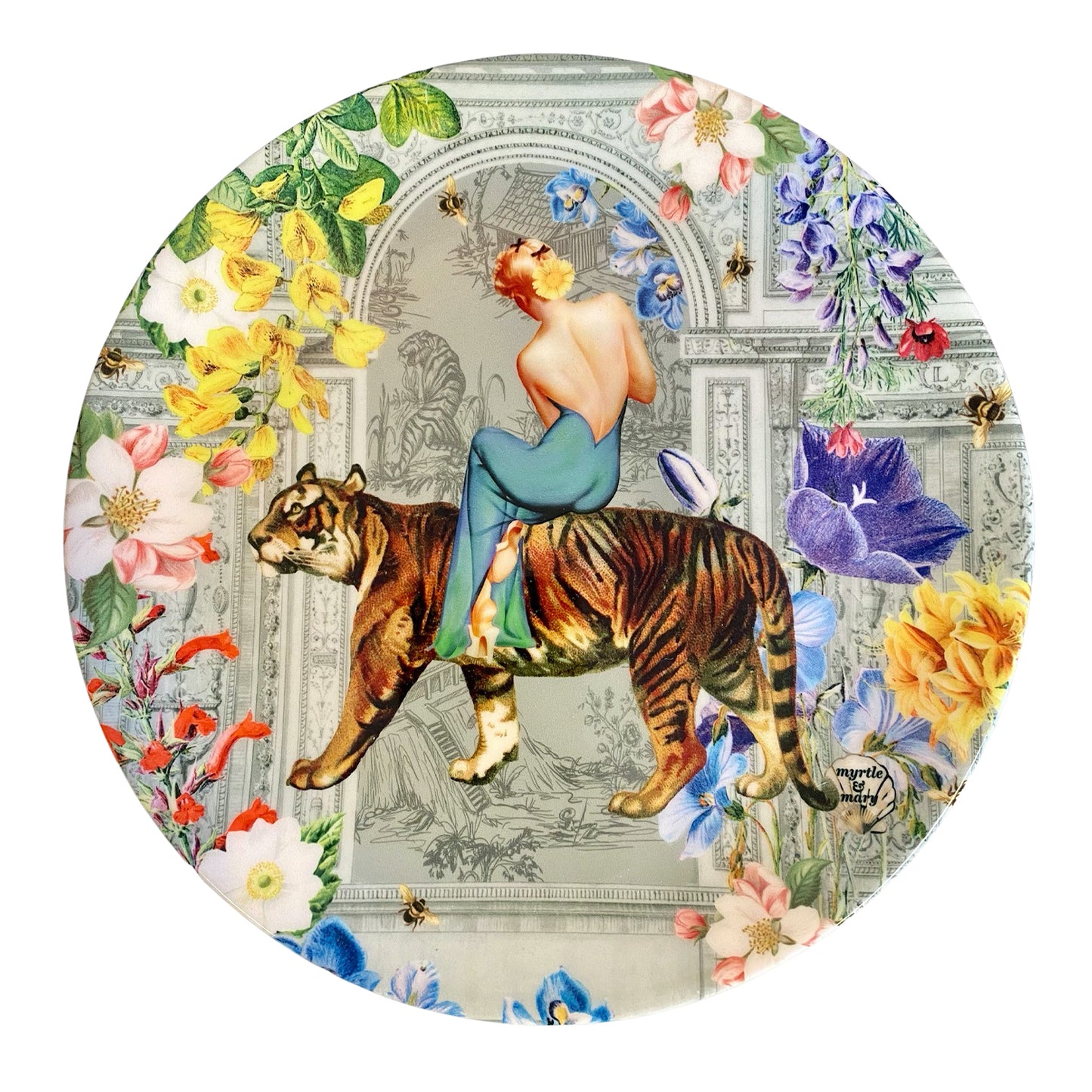 Tigerlily Sage Bone China Plate