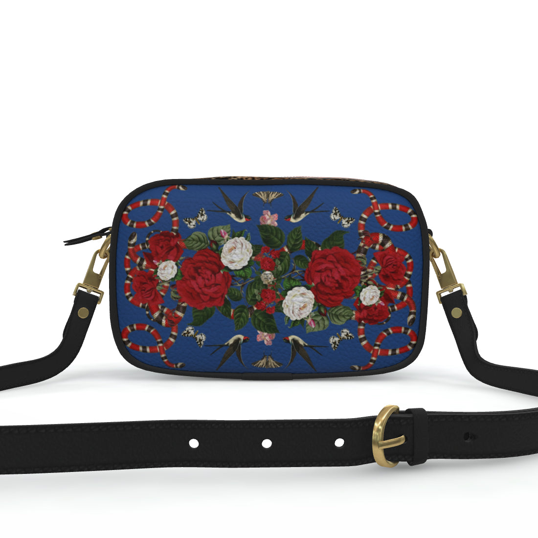 Rock 'N' Roses leather shoulder bag - Admiral