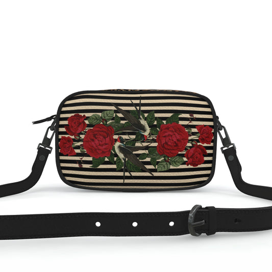 Rock 'N' Roses leather shoulder bag - Stripe