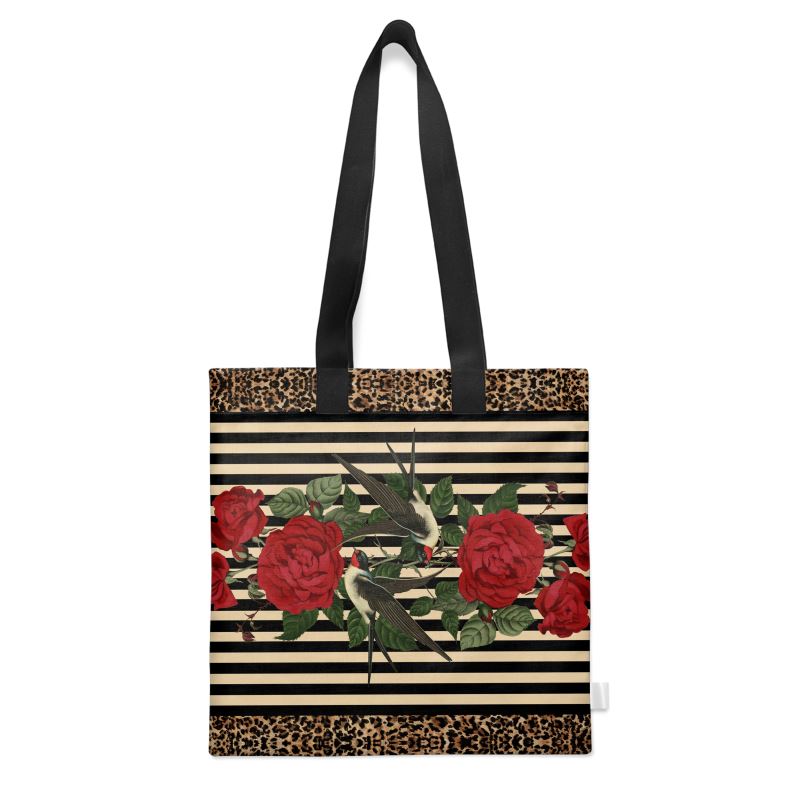 Rock 'N' Roses Tote Bag - Stripe