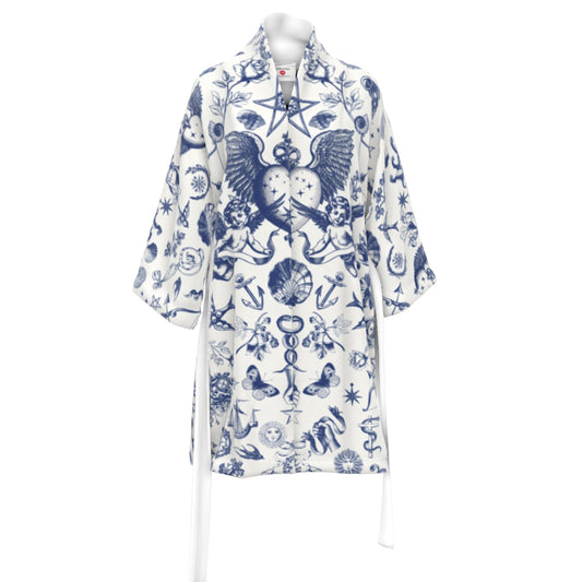 Tattoo Angel Silk Kimono