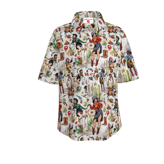 Glitter Cowgirl Unisex 100% Silk Shirt
